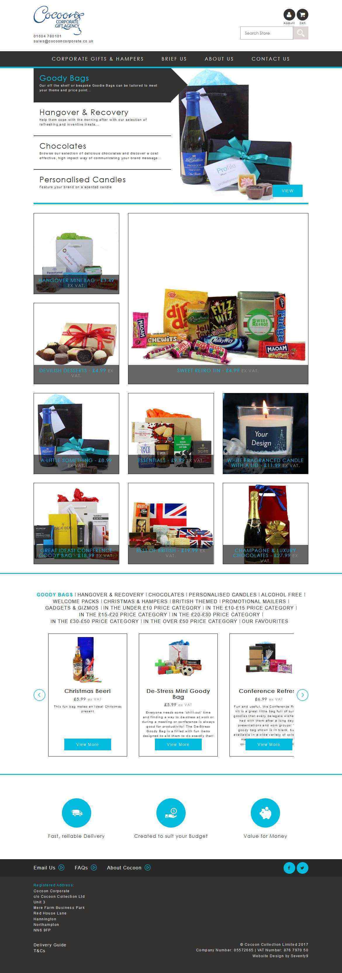 An example of Cocoon's new webpage by Seventy9