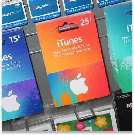 An example gift, a gift card