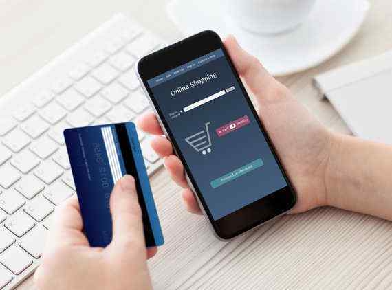 An image of online shopping as a result of advertisement